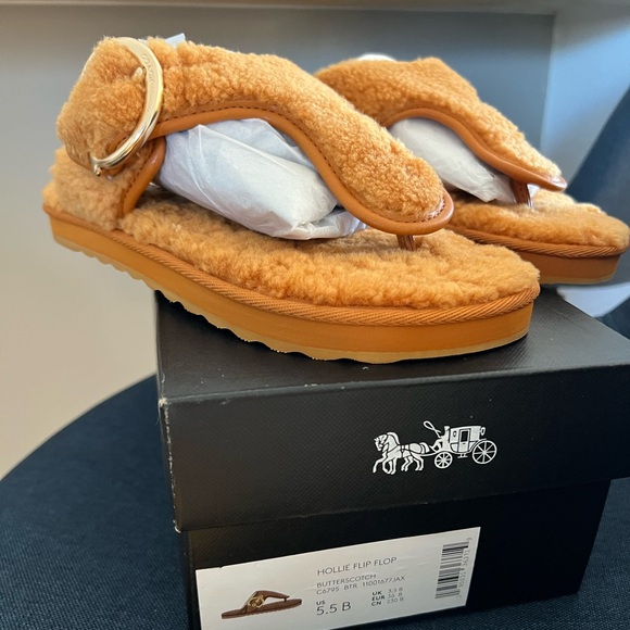 Coach Hollie Flip Flop size 5.5 butterscotch color - Picture 1 of 4